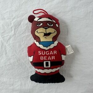 Vtg Sugar Bear Post Golden Crisp Cereal Christmas Ornament 1990 4" Tall Kraft